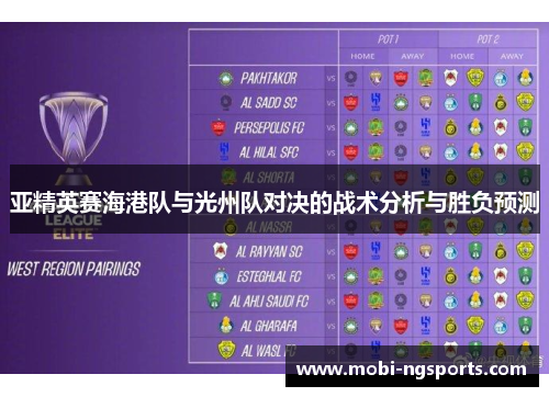 亚精英赛海港队与光州队对决的战术分析与胜负预测